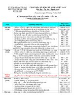 Kế hoạch chuyên môn tuần thứ 34 Từ ngày 23 đến ngày 2942018
