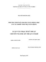 Phương pháp số cho bài toán động học cơ cấu khớp thấp hụt dẫn động (Luận văn thạc sĩ)