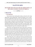 SKKN một số biện pháp giúp GVCN lớp đầu cấp THCS hoàn thành tốt  nhiệm vụ 