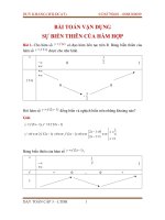 Bài toán vận dụng đồ thị hàm số trong đề minh họa toán 2018
