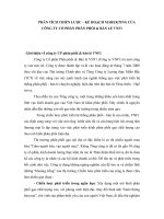  phân tích chiến lược – kế hoạch marekting của công ty cổ phần phân phối  bán lẻ VNF1 