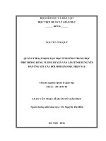 Quản lý hoạt động dạy học ở trường trung học phổ thông Hùng Vương Huyện Văn Lâm Tỉnh Hưng Yên đáp ứng yêu cầu đổi mới giáo dục hiện nay (Luận văn thạc sĩ)
