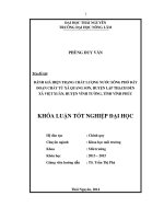 Đánh giá hiện trạng chất lượng nước sông phó đáy đoạn chảy từ xã quang sơn, huyện lập thạch đến xã việt xuân, huyện vĩnh tường, tỉnh vĩnh phúc 