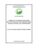 Nghiên cứu giải pháp giảm nghèo bền vững theo tiêu chí nghèo đa chiều tại huyện Mường Ảng, tỉnh Điện Biên (Luận văn thạc sĩ)