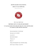 TIỂU LUẬN TRIẾT HỌC PHÉP BIỆN CHỨNG VỀ MỐI LIÊN HỆ PHỔ BIẾN  VÀ VẬN DỤNG PHÂN TÍCH MỐI LIÊN HỆ GIỮA TĂNG TRƯỞNG KINH TẾ VỚI BẢO VỆ MÔI TRƯỜNG SINH THÁI