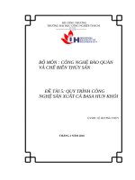 Quy trình sản xuất cá basa hun khói  