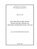Phát triển đội ngũ hiệu trưởng trường tiểu học tỉnh đắk lắk trong bối cảnh đổi mới giáo dục việt nam