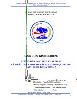 skkn HƯỚNG dẫn học SINH KHAI THÁC và PHÁT TRIỂN một số bài tập HÌNH học TRONG SÁCH GIÁO KHOA TOÁN 7 