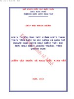 Hoàn thiện công tác thanh toán vốn đầu tư xây dựng cơ bản từ nguồn ngân sách nhà nước tại kho bạc nhà nước quảng trạch, tỉnh quảng bình