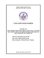 skkn một số BIỆN PHÁP HOẠT ĐỘNG GIÚP NÂNG CAO HIỆU QUẢ TRONG CÔNG tác đội ở TRƯỜNG TIỂU học có học SINH dân tộc THIỂU số 