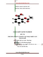 Sáng Kiến Kinh Nghiệm: Phương Pháp Làm Bài Tập Nhận Biết Sản Phẩm Khí