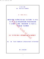 Hoàn thiện công tác quản lý thuế nội địa đối với các doanh nghiệp dân doanh tại chi cục thuế thành phố đồng hới, tỉnh quảng bình 