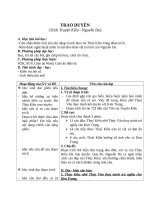 Giáo án bài Trao Duyên lớp 10