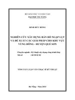 Nghiên cứu xây dựng bản đồ ngập lụt và đề xuất các giải pháp cho khu vực vùng đông huyện quế sơn (tt) 