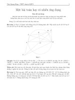 Một bài toán hay có nhiều ứng dụng 