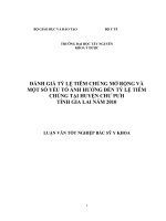 Ðánh giá tỷ lệ tiêm chủng mở rộng và một số yếu tố ảnh hýởng ðến tỷ lệ tiêm chủng tại huyện chý pýh tỉnh gia lai nãm 2010 