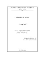 Khóa luận tốt nghiệp đại học chuyên ngành giải tích