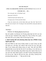 BÀI THU HOẠCH BỒI DƯỠNG THƯỜNG XUYÊN THCS MODULE 18, 22, 25, 32