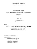 3  bai bao cao nhom 3  phát triển phần mềm hướng đối tượng