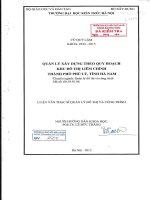 Quản lý xây dựng theo quy hoạch khu đô thị liêm chính thành phố phủ lý, tỉnh hà nam (tt) 