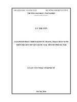 Giải pháp phát triển kinh tế trang trại chăn nuôi trên địa bàn huyện quốc oai, thành phố hà nội 