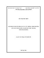 Giải pháp chuyển đổi cơ cấu cây trồng theo hướng sản xuất hàng hóa tại huyện Như Thanh, tỉnh Thanh Hóa