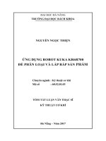 Ứng dụng robot kuka KR6R700 để phân loại và lắp ráp sản phẩm