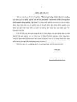 Một số giải pháp nhằm thu hút và nâng cao hiệu quả sử dụng nguồn vốn hỗ trợ phát triển chính thức (ODA) trong phát triển ngành nông nghiệp việt nam 
