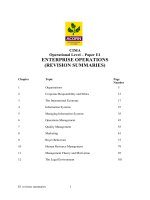 CIMA e1 revision summaries 