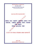 Nâng cao chất lượng dịch vụ khám, chữa bệnh tại Trung tâm Mắt tỉnh Quảng Trị