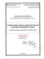 Conservation et mise en valeur des villages de metiers traditionnels a ha noi (tt) 