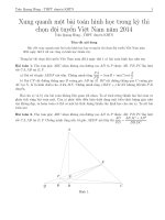 Xung quanh một bài toán hình học trong kỳ thi chọn đội tuyển việt nam năm 2014 