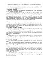 4 CÁCH THIẾT kế và tổ CHỨC HOẠT ĐỘNG của bài học 