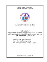 skkn một số BIỆN PHÁP HOẠT ĐỘNG GIÚP NÂNG CAO HIỆU QUẢ TRONG CÔNG tác đội ở TRƯỜNG TIỂU học có học SINH dân tộc THIỂU số 