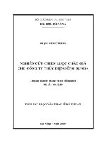 Nghiên cứu chiến lược chào giá cho công ty thủy điện sông bung 4 (tt) 