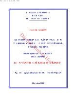 Kiểm soát chi đầu tư xây dựng cơ bản tại kho bạc nhà nước huyện tuyên hoá, tỉnh quảng bình 