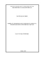 Nghiên cứu thành phần loài và phân bố của giống cua Tiwaripotamon Bott, 1970 ở miền Bắc Việt Nam (Luận văn thạc sĩ)