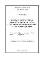 Đánh giá ngập lụt vùng hạ du sông ba khi hệ thống công trình thủy điện ở thượng nguồn đi vào vận hành (tt) 