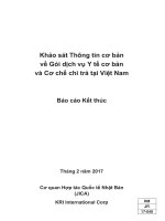 Khảo Sát Thông Tin Cơ Bản Về Gói Dịch Vụ Y Tế Cơ Bản Và Cơ Chế Chi Trả Tại Việt Nam