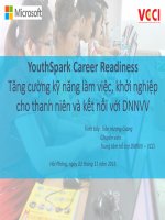 YouthSpark Career Readiness Tăng cường kỹ năng làm việc, khởi nghiệp cho thanh niên và kết nối với DNNVV
