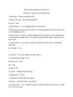 BẢNG TỔNG hợp XIN cấp vật tư