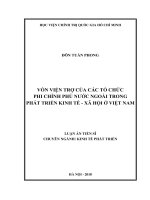 Vốn viện trợ của các tổ chức phi chính phủ nước ngoài trong phát triển kinh tế-xă hội ở Việt Nam