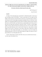 ĐÁNH GIÁ HIỆU QUẢ SẢN XUẤT KINH DOANH, TÀI CHÍNH VÀ MÔI TRƯỜNG CỦA MỘT SỐ DOANH NGHIỆP NGÀNH CÔNG NGHIỆP CHẾ TẠO: ỨNG DỤNG PHƯƠNG PHÁP BAO DỮ LIỆU (DEA)