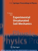 Experimental Unsaturated Soil Mechanics Tom Schanz - Springer -2007
