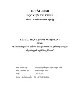 báo cáo thực tập lần 1 sông chanh chuẩn