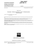 Design of masonry structures Eurocode 1 Part 1,5 - prEN 1991-1-5-2003