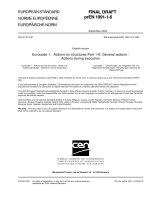 Design of masonry structures Eurocode 1 Part 1,6 - prEN 1991-1-6-2004