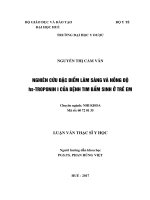 Nghiên cứu đặc điểm lâm sàng và nồng độ hs troponin i của bệnh tim bẩm sinh ở trẻ em cam van 2017 luan van thac sy