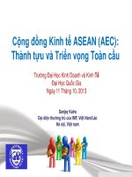 Cộng đồng Kinh tế ASEAN (AEC): Thành tựu và Triển vọng Toàn cầu