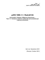 Design of aluminium structures Eurocode 6 Part1.1 (ENG) - prEN 1996-1-1 (2001 Out)
